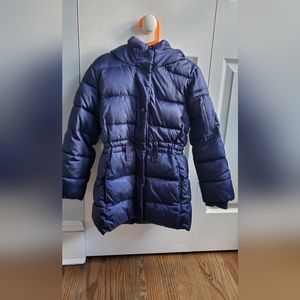 Gap Girls Navy Hooder Puffer Parka Size S